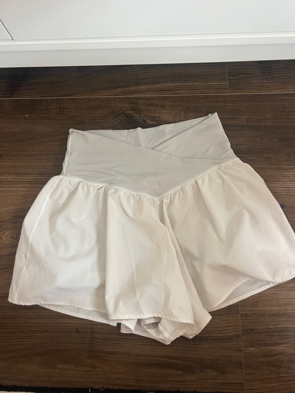 aerie white High-Rise Shorts